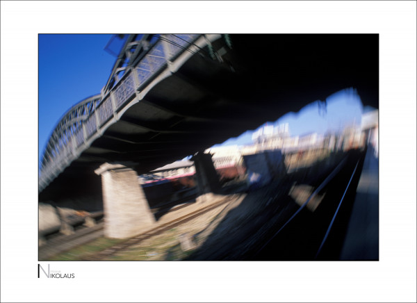 Hackerbrücke | München Impressionistisches Bild einer Eisenbrücke in München