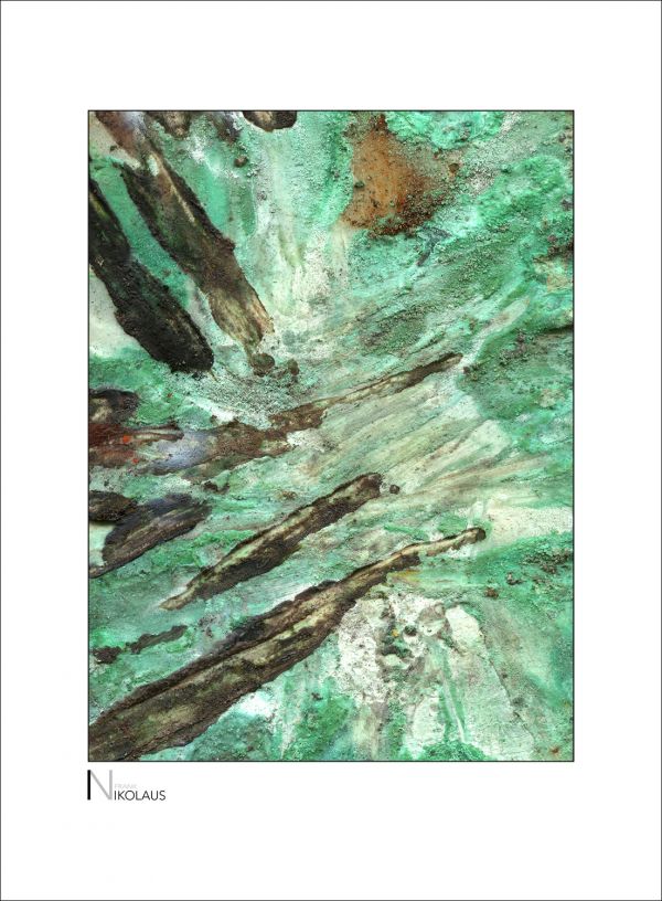 Landschaftsstrukturen auf einem benutzten Lötstein